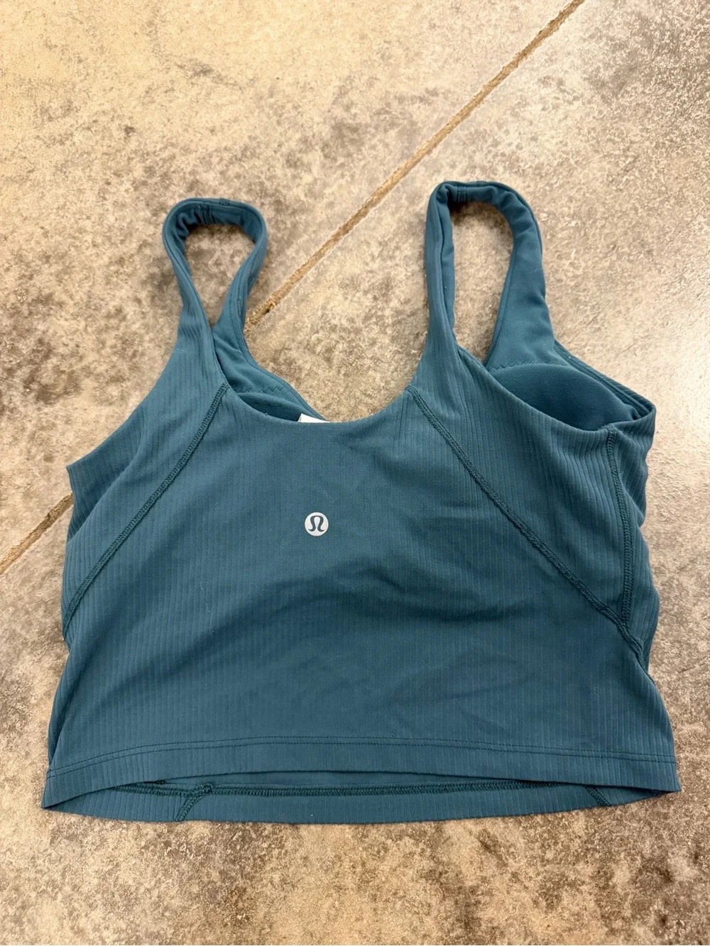 lululemon Teal Ribbed Medium-Support Sports Bra
